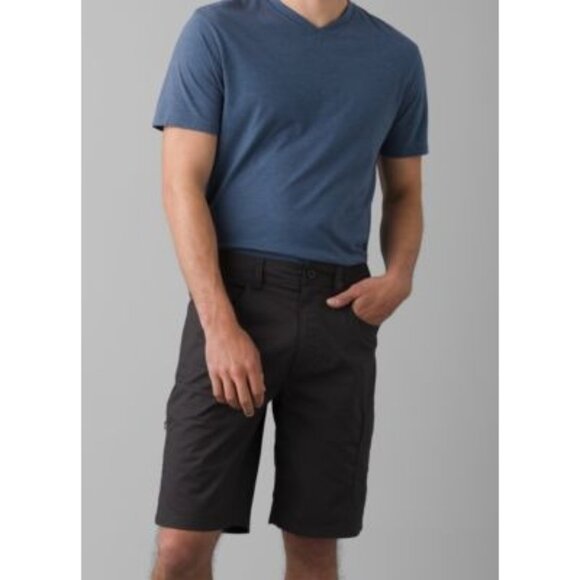 Prana Double Peak Cargo Ripstop Short Charcoal Mens 32X8 Outdoor Hiking NWT - Picture 1 of 1